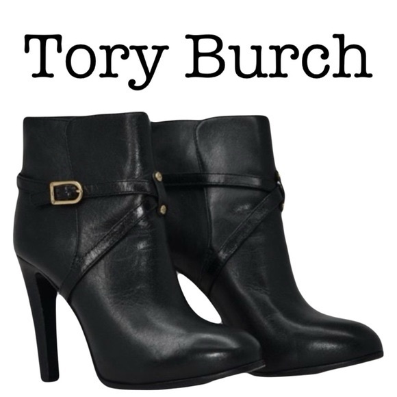 Tory Burch Dorese Booties leather size 8 stilettos boots - Picture 1 of 8
